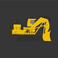Yellow Heavy Duty Crawler Excavator with Mechanical Arm Large Bucket and Tracks