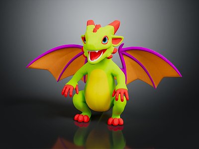 Modern Game Character Dragon Cartoon Dragon Cartoon Dragon 3d model