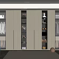 Modern Elegant Wardrobe Interior Design With Glass Doors Wooden Panels And Built in Lighting