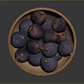 Fresh Ripe Figs in Wooden Bowl Healthy Organic Fruits on Dark Background