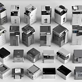 Essential Modern Office Appliances Including Printers Copiers Scanners And Multifunctional Devices For Efficient Workplace Operations 3d model