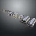 Modern Architecture Connected Linear Building Complex With Flat Roofs And Glass Facades