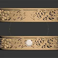 Elegant Golden Rings with Intricate Decorative Patterns for Daily Life Accessories