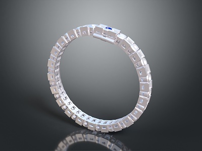 Modern Ring Diamond Ring 3d model