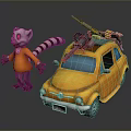 Self-made armed car modified car modified car chariot doomsday car self-made car self-made car modified car 3d model