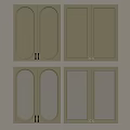 Four Different Light Green Cabinet Door Designs With Panel And Glass Styles