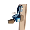 Stainless Steel Mechanical Bracket With Top Blue Component And Bottom Parts