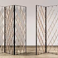 Modern screen metal lattice screen partition 3d model