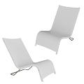 Serralunga Modern Minimalist Leisure Chair Recliner Outdoor Reclining Chair 3d model