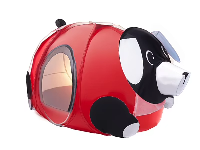 Ladybug Shaped Kids Play Tent with Dog Head Design for Children 3d model
