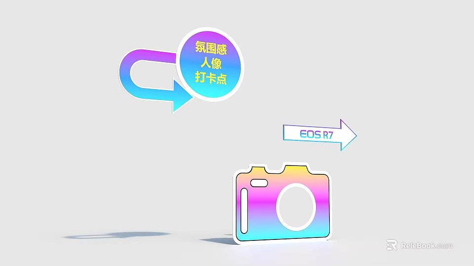 Ambience Portrait Check In Spot With EOS R7 Camera Design Elements 3d model 