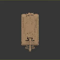 Detailed Golden 3D Rendered Military Tank Model With Tracks And Cannon