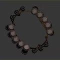 Weapon with Circular Structure and Cylindrical Metal Components Featuring Rusty and Silver Parts