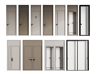 New Chinese Style Swing Door Single Door Glass Door, sliding Door, Kitchen and Sanitary Door, Anti-theft Door, Mother and Mother Door 3d model