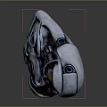 Futuristic Sci Fi Mechanical Device With Intricate Metallic Structure Circular Components And Gear Mechanisms