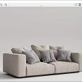 Modern double sofa 3d model