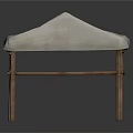 Modern Upholstered Bench With Light Colored Seat And Metal Legs Design