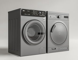 Modern Washer Dryer Combo 3d model