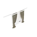 Luxurious Emerald Green Velvet Curtains With White Sheer Panels And Tiebacks