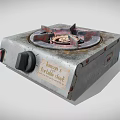 Vintage Tommy's Portable Stove Kitchen Appliance with Single Burner Knob and Red Switch