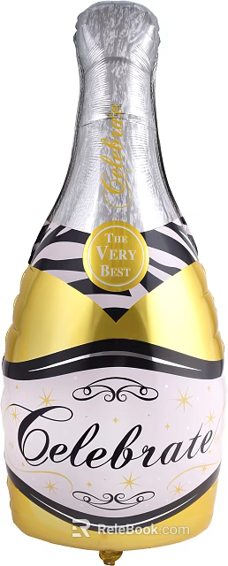 Decorative Bottle With Gold Circular Label The Very Best Black White Zebra Stripes Yellow Design 3d model 