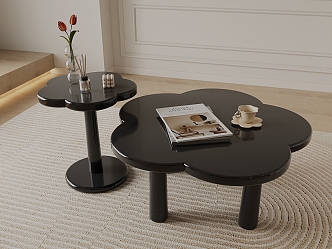 French vintage petal coffee table 3d model