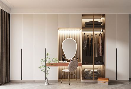 Modern wardrobe cabinet 3d model