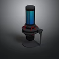 Electronic LED Warning Light With Blue Illumination Black Housing And Handle