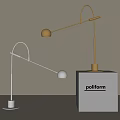 Poliform Modern Table Lamps With Arched Metal Stand And Minimalist Design