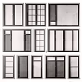 Modern Casement Windows With Multiple Designs Aluminum Frame Security Screen And Energy Efficient 3d model