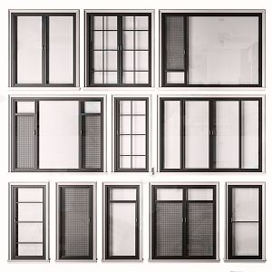 Modern casement window 3d model