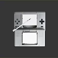 Open Handheld Computer With Dual Screens Blank Paper Stylus Pen D-pad And Control Buttons