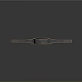 Ancient Sword Weapon Standing Upright With Reflective Blade And Gray Gradient Background