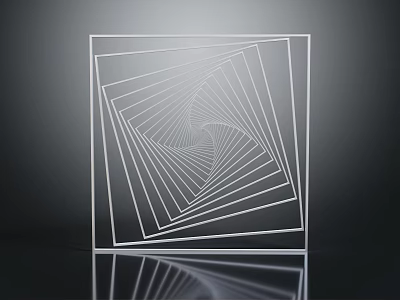 Modern Geometry Spiral Abstract Geometry 3d model