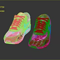 White Sporty Running Shoes With Red Black Accents And Nike Logo Design