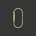 Modern Golden Wristwatch With Link Bracelet And Round Dial Design