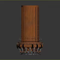 Orange Cylindrical Industrial Equipment With Vertical Ridges And Metallic Base