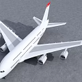 White Commercial Airliner Parked On Airport Runway With Red Tail Fin And Cloudy Sky