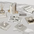 Book decoration combination 3d model