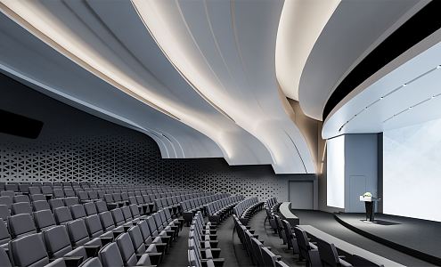 Modern Conference Hall Report Hall 3d model