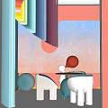 Colorful Kids Table with Rounded Edges and Playful Design for Children's Room