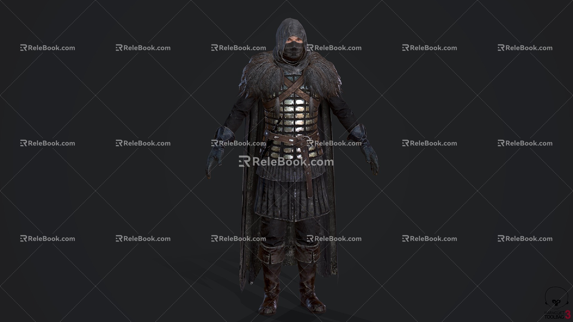 Assassin Warrior Men in Black 3d model