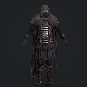 Assassin Warrior Men in Black 3d model