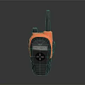Orange And Black Handheld Walkie Talkie With W33 Display And Antenna