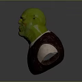Shrek Fantasy Creature Detailed Bust Sculpture With Green Skin Large Ears And Brown Vest