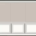 White Painted Wooden Wainscoting Panel Design With Simple Lines For Modern Interior Walls