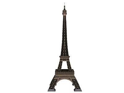 Iconic Eiffel Tower in Paris with Tall Iron Structure and Architectural Design 3d model