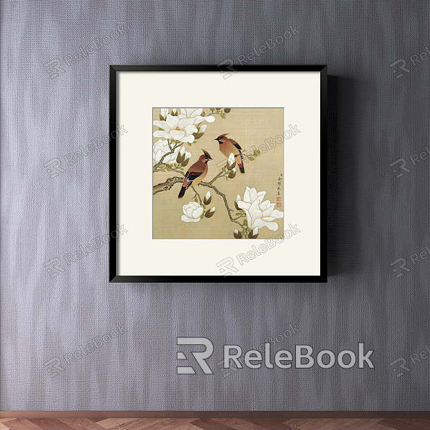 New Chinese Animal Painting Brown Hallway Waterbird Decorative Painting model