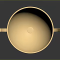 Shiny Golden Trophy With Two Handles And Sturdy Base As Premium Award Equipment