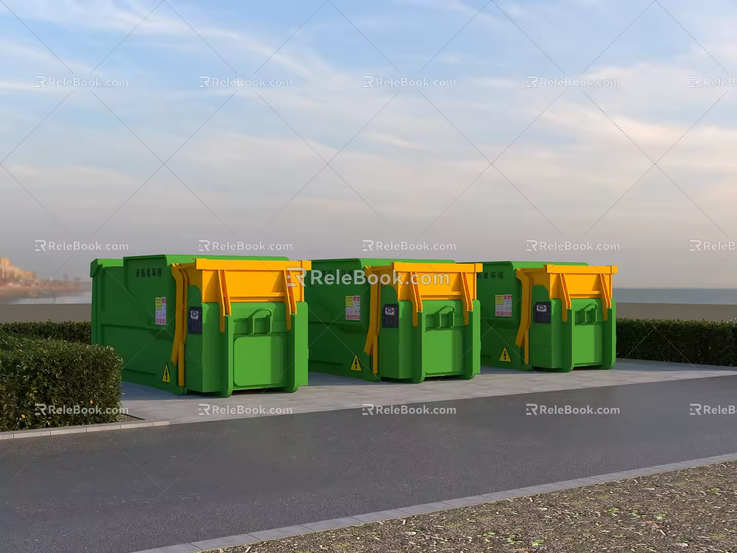 Garbage compression transfer box 3d model